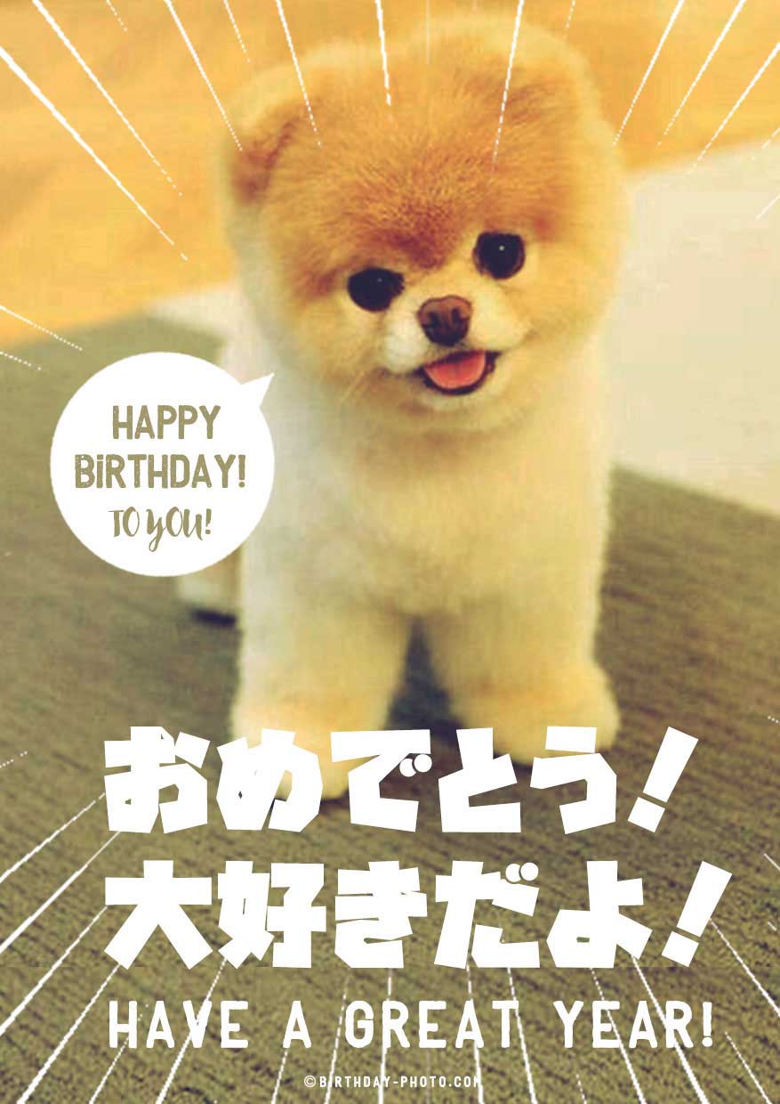 お誕生日おもしろお祝い画像 寄書き無料テンプレートのハピバフォト