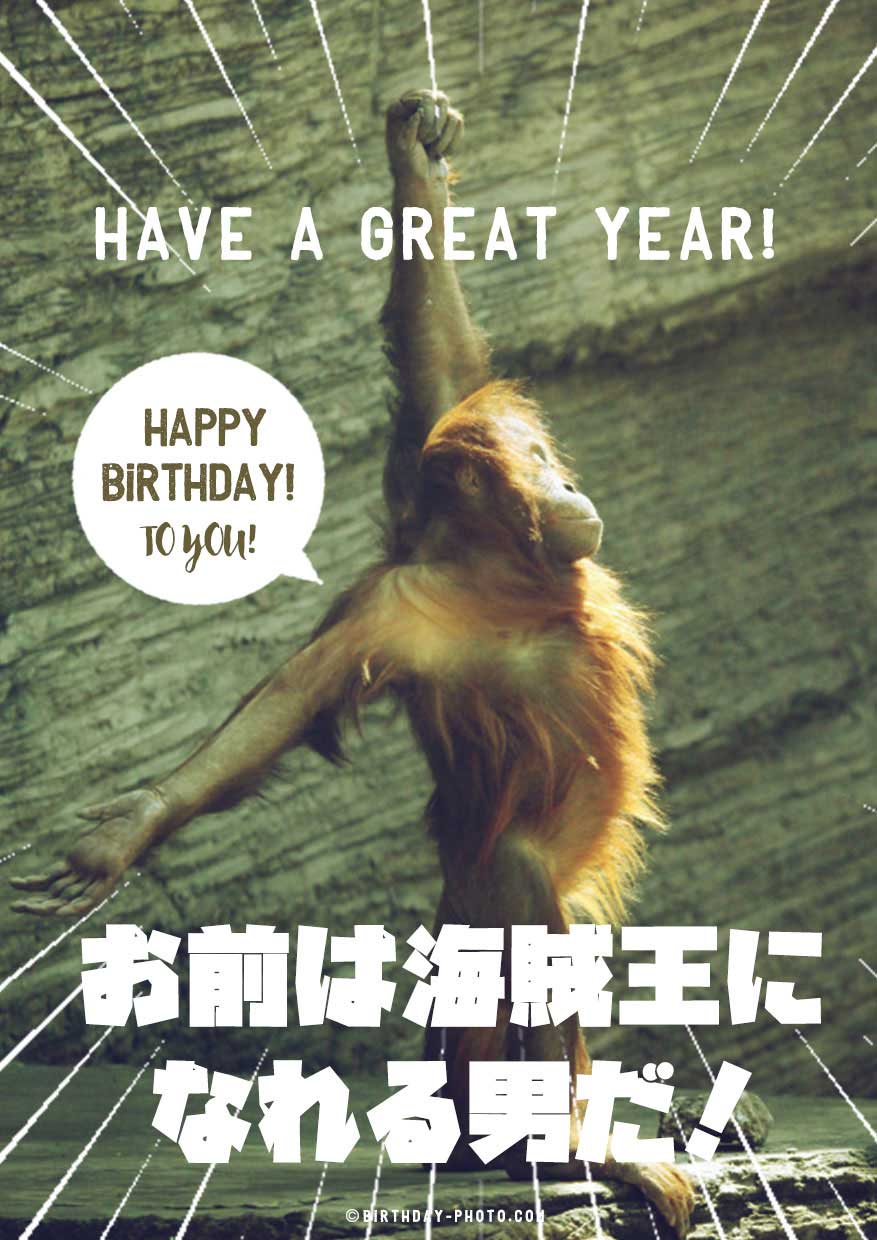 お誕生日おもしろお祝い画像 寄書き無料テンプレートのハピバフォト