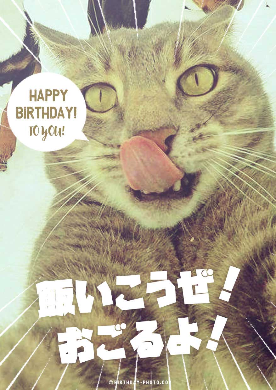 お誕生日おもしろお祝い画像 寄書き無料テンプレートのハピバフォト